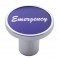 Chrome Air Valve Knob W/ "Emergency" Aluminum Sticker - Purple