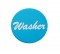 Aluminum "Washer" Sticker - Blue