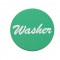 Aluminum "Washer" Sticker - Green