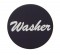 Aluminum "Washer" Sticker - Black