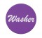 Aluminum "Washer" Sticker - Purple