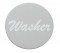 Aluminum "Washer" Sticker - Silver