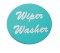 Aluminum "Wiper/Washer" Sticker - Blue