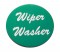Aluminum "Wiper/Washer" Sticker - Green