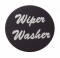 Aluminum "Wiper/Washer" Sticker - Black