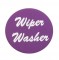 Aluminum "Wiper/Washer" Sticker - Purple