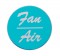Aluminum "Fan/Air" Sticker - Blue