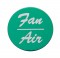 Aluminum "Fan/Air" Sticker - Green