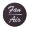 Aluminum "Fan/Air" Sticker - Black