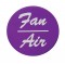 Aluminum "Fan/Air" Sticker - Purple