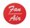 Aluminum "Fan/Air" Sticker - Red