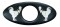 (2/Card) Glossy Chicken Key Hole Guard - Black