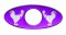 (2/Card) Glossy Chicken Key Hole Guard - Purple
