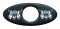 (2/Card) Glossy Cow Skull Key Hole Guard - Black