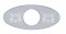 (2/Card) Glossy Cow Skull Key Hole Guard - Silver
