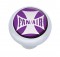 Chrome Deluxe W/ Glossy "Fan/Air" Maltese Cross Sticker - Purple