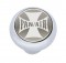 Chrome Deluxe W/ Glossy "Fan/Air" Maltese Cross Sticker - Silver