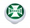 Chrome Deluxe W/ Glossy "Washer" Maltese Cross Sticker - Green