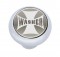 Chrome Deluxe W/ Glossy "Washer" Maltese Cross Sticker - Silver