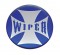 Glossy Maltese Cross "Wiper" Sticker - Blue