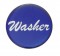 Glossy "Washer" Sticker - Blue