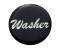 Glossy "Washer" Sticker - Black