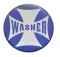 Glossy Maltese Cross "Washer" Sticker - Blue