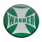 Glossy Maltese Cross "Washer" Sticker - Green
