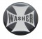 Glossy Maltese Cross "Washer" Sticker - Black