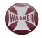Glossy Maltese Cross "Washer" Sticker - Red
