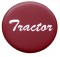 Glossy "Tractor" Sticker - Red