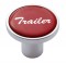 Chrome Air Valve Knob W/ Glossy "Trailer" Sticker - Red