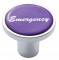 Chrome Air Valve Knob W/ Glossy "Emergency" Sticker - Purple