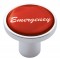 Chrome Air Valve Knob W/ Glossy "Emergency" Sticker - Red