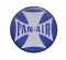 Glossy Maltese Cross "Fan/Air" Sticker - Blue