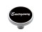 Chrome Short Pin Mount Air Valve Knob W/ Aluminum "Emergency" Sticker - Black