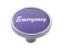 Chrome Short Pin Mount Air Valve Knob W/ Aluminum "Emergency" Sticker - Purple