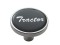 Chrome Short Pin Mount Air Valve Knob W/ Glossy "Tractor" Sticker - Black