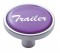 Chrome Short Pin Mount Air Valve Knob W/ Glossy "Trailer" Sticker - Purple