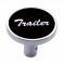 Chrome Long Pin Mount Air Valve Knob W/ Aluminum "Trailer" Sticker - Black