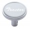 Chrome Long Pin Mount Air Valve Knob W/ Glossy "Tractor" Sticker - Silver