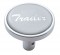 Chrome Long Pin Mount Air Valve Knob W/ Glossy "Trailer" Sticker - Silver