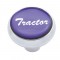 Chrome Deluxe Air Valve Knob W/ Glossy "Tractor" Sticker - Purple