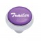 Chrome Deluxe Air Valve Knob W/ Glossy "Trailer" Sticker - Purple