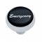 Chrome Deluxe Air Valve Knob W/ Glossy "Emergency" Sticker - Black