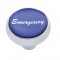 Chrome Deluxe Air Valve Knob W/ Glossy "Emergency" Sticker - Blue