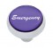 Chrome Deluxe Air Valve Knob W/ Glossy "Emergency" Sticker - Purple