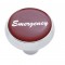 Chrome Deluxe Air Valve Knob W/ Glossy "Emergency" Sticker - Red