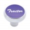 Chrome Deluxe Air Valve Knob W/ Aluminum "Tractor" Sticker - Purple