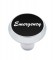 Chrome Deluxe Air Valve Knob W/ Aluminum "Emergency" Sticker - Black